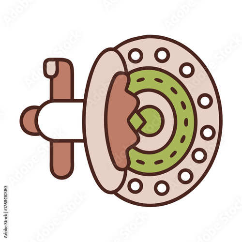 Cartoon illustration of a gyro