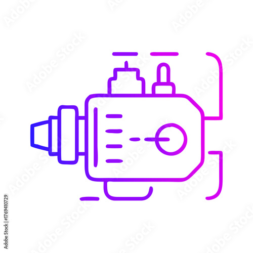 Gradient illustration of a car engine