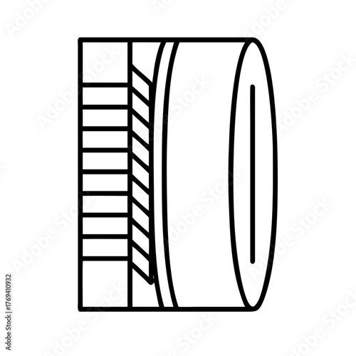Illustration of an automotive oil filter