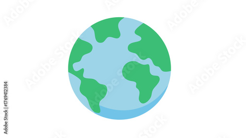 Vibrant Earth illustration for global awareness campaigns, environmental projects, or educational resources, a clean symbol promoting worldwide unity