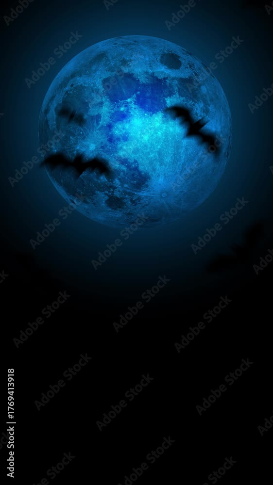 sfondo, video, 4k, pipistrelli, halloween, notte,  stormo di pipistrelli,  luna piena