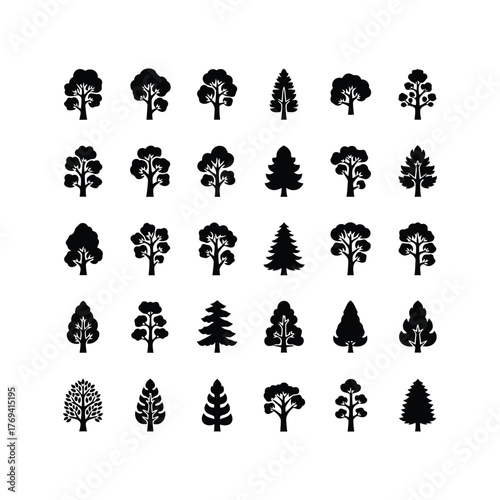 Collection of various tree icons