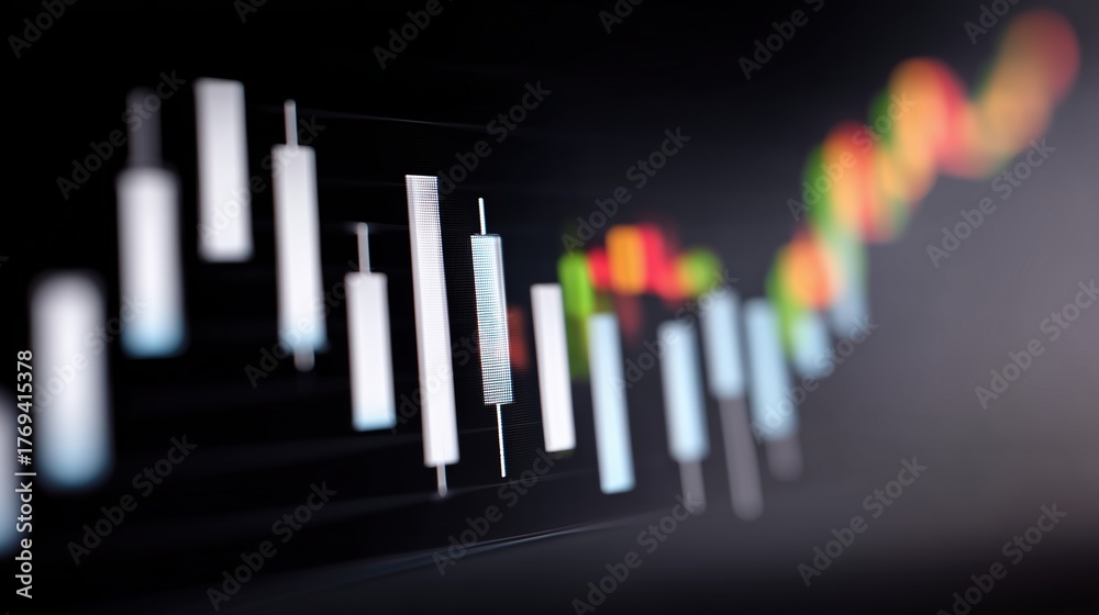 Obraz premium Modern Financial Market Analysis Visualization Techniques