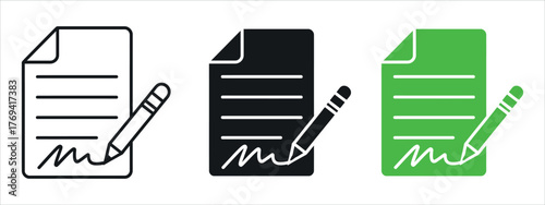 Minimalist Agreement Icon Vector Symbol. Simple Design Representing Contract, Partnership, Handshake, Deal, and Business Collaboration.