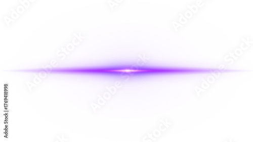 Purple glowing lens flare line overlay with transparent background 