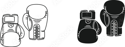 Boxing gloves vector art for sports and fitness illustrations