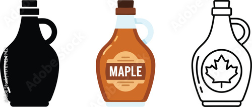 An isolated set of brown beer bottles and glass with liquid on white background