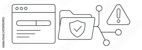 Computer screen with a file icon and a check mark