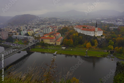 Decin Castle, Czech Republic.Decin City