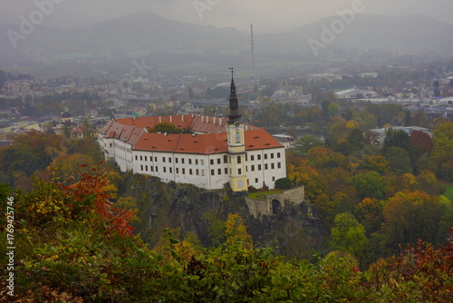 Decin Castle, Czech Republic.Decin City