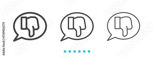 Bad Feedback icon. Thin line icon vector
