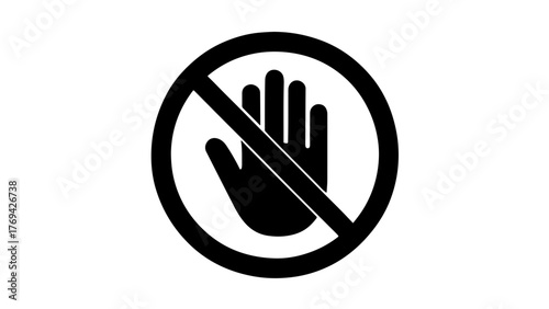 Stop hand symbol
