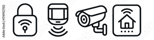 Security system with a camera and a house