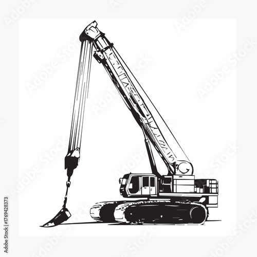 crane isolated on white