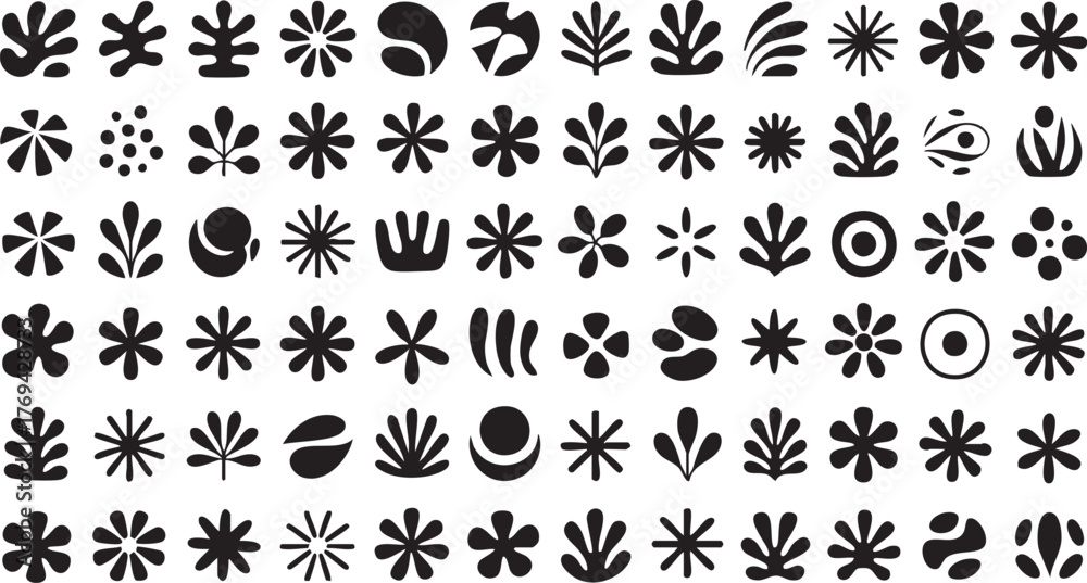 Fototapeta premium Abstract Organic and Botanical Shape Collection