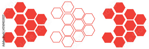 Bee Honeycomb Vector Set – Abstract Yellow Pattern for Background and illustration.