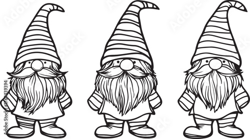 Three wise men cartoon vector illustration of people