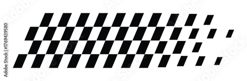 Race stripe. Dynamic checkered pattern for speed symbol. Transparent vector and PNG