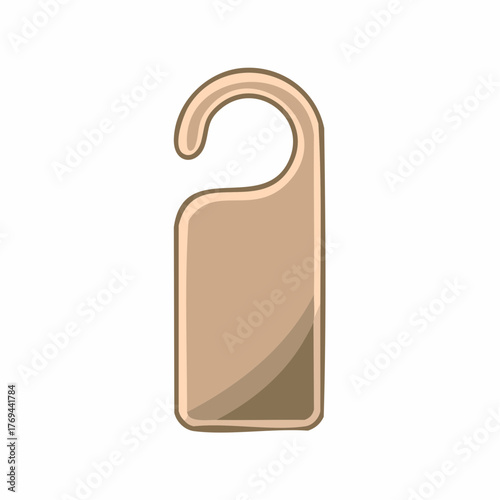 Do not disturb door hanger sign illustration, room service, isolated on white.
