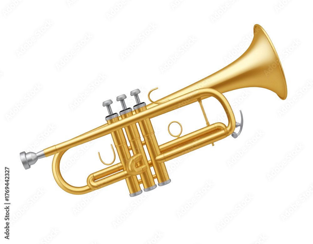 Fototapeta premium trumpet isolated on white background