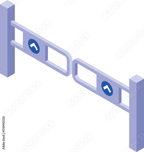 Open turnstile facilitating access in a public transport station, ensuring smooth passenger flow