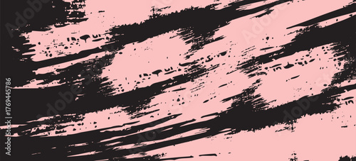 Seamless pattern brush strokes texture with scattered tiny dots. Mascara brush strokes seamless pattern. Art on canvas. Pink cosmetic background. Brow bar design. Vector illustration