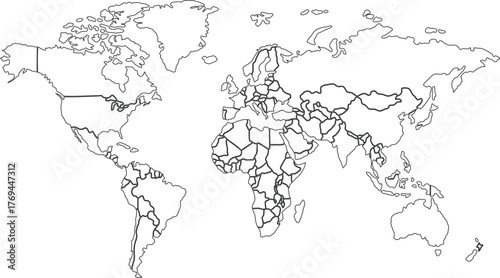 world map vector illustration
