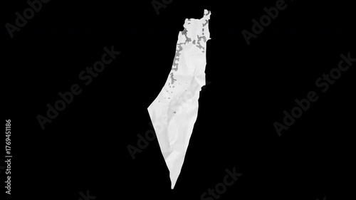 4K. PAGE TURN ANIMATION OF PAPER TEXTURE MAP. CONFLICT BETWEEN ISRAEL AND PALESTINE