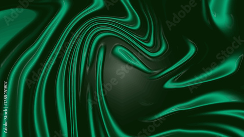 flowing dark green abstract background.
Modern glossy malachite-colored swirl design.