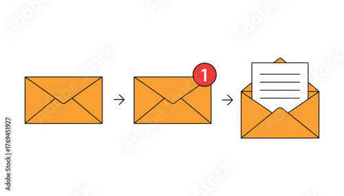 Check your inbox for new messages vector illustration
