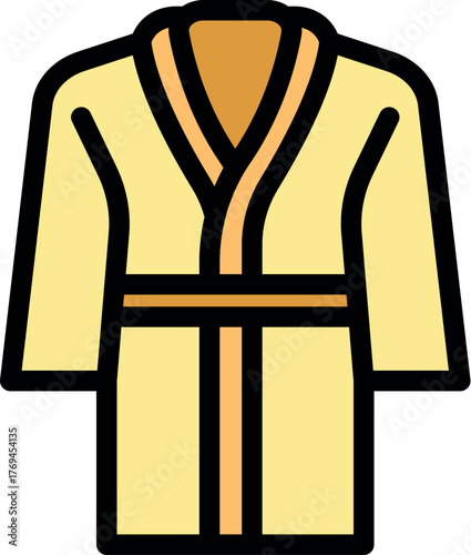 Comfortable yellow bathrobe ensuring warmth and relaxation after bath or shower