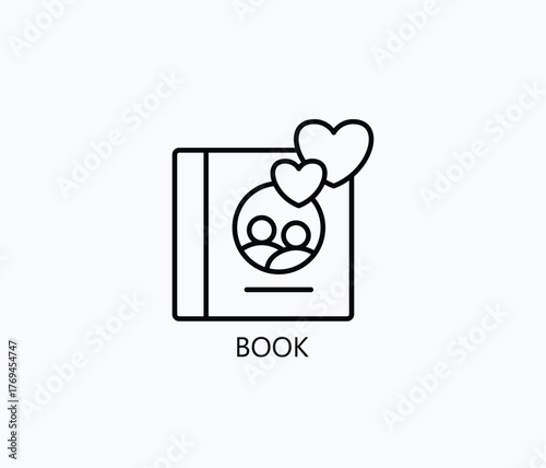 Book Icon Or Logo Isolated Vector Illustration
