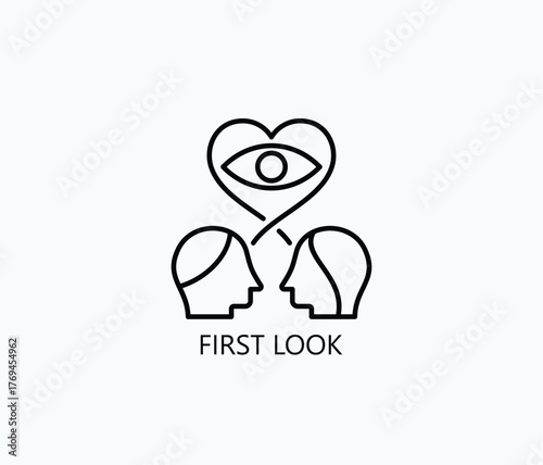 First Look Icon Or Logo Isolated Vector Illustration