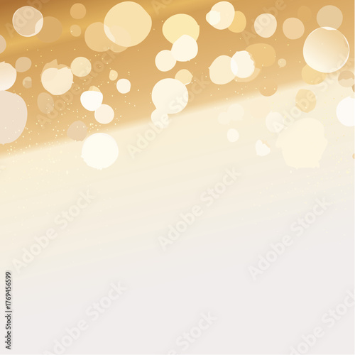 Goldenes Bokeh auf weißem Hintergrund