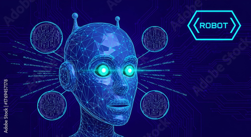 Ai robot technology artificial intelligence machine learning concept