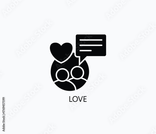 Love Icon Or Logo Isolated Vector Illustration