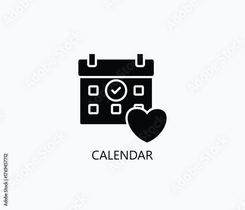 Calendar Icon Or Logo Isolated Vector Illustration