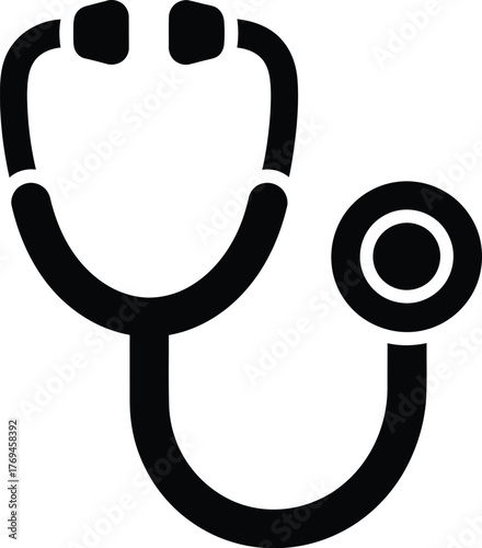 Stethoscope Medical Icon - Healthcare & Diagnosis Vector Illustration"
