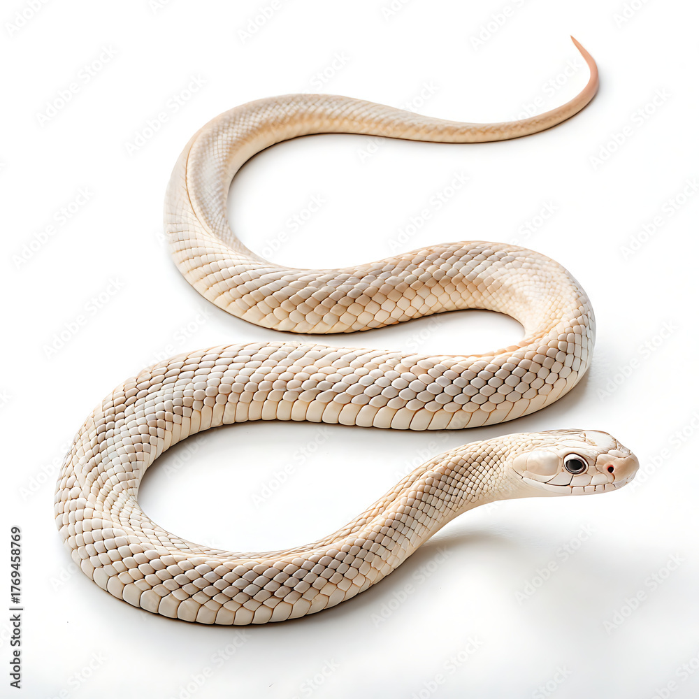 Obraz premium An elegant snake set against a clean white background. 