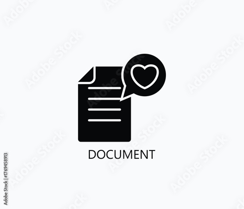 Document Icon Or Logo Isolated Vector Illustration