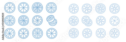 Fresh citrus fruit slices in a pattern for designs and artwork showcasing vibrant colors and shapes