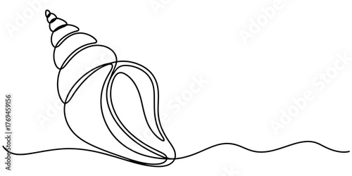 Minimalist continuous line drawing abstract warning sign creating a sense of urgency and caution vector