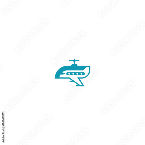 Airplane Water Valve Logo. Creative design.