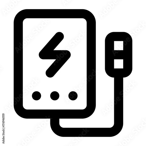 power bank icon for illustration