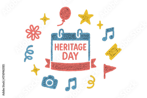 Celebration of Heritage Day with colorful decorations and symbols of cultural significance