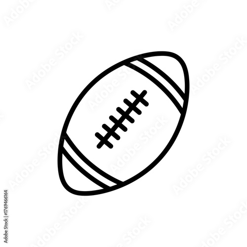 Dynamic football icon for sports branding and game day promotions, perfect for team logos and spirited designs, celebrating the thrill of victory