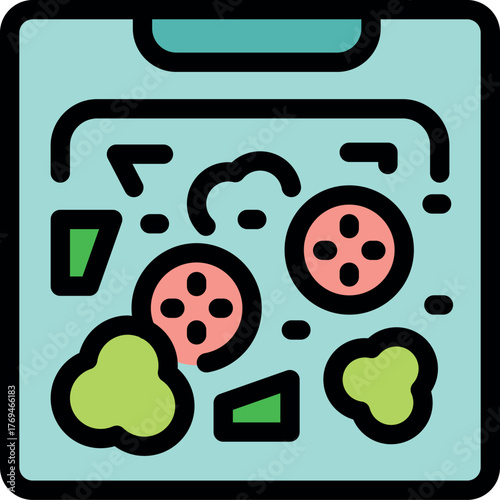 Frozen mixed vegetables, including broccoli, peas, carrots, and pepperoni, packed and ready for convenient storage