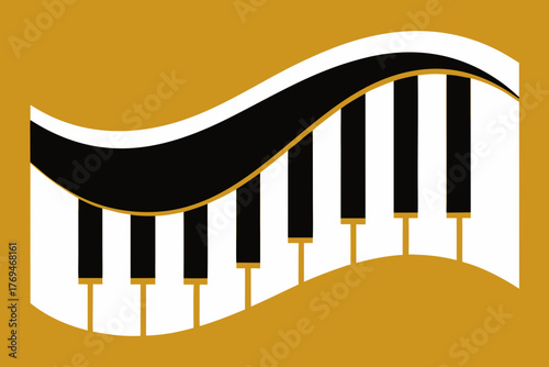 piano keyboard and music notes