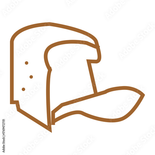 vector illustration of an slice bread