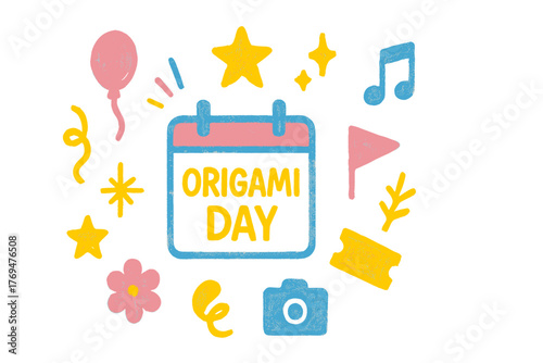 Celebration of Origami Day with colorful decorations and fun activities for everyone to enjoy at the community center